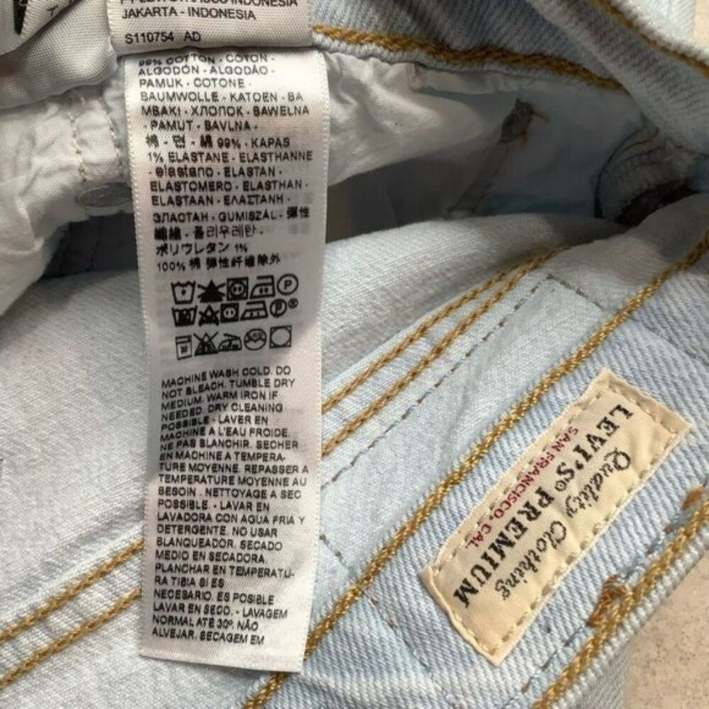 Levi’s Premium Wedgie Straight 32 Think Outside‎ Light Wash NWOT - Picture 6 of 9
